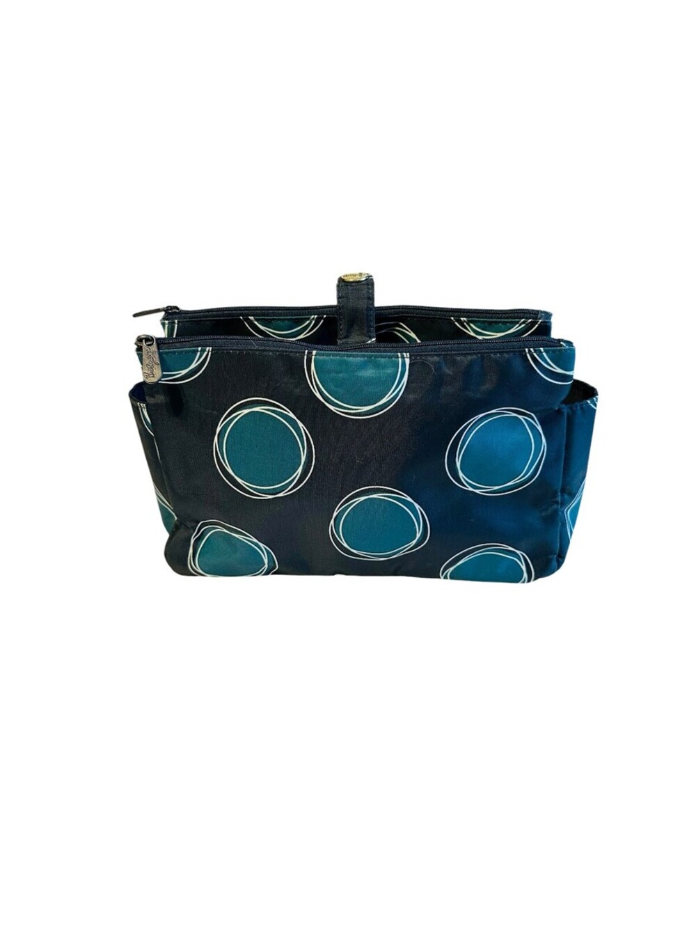 Thirty-One La-Di-Dot Blue Green Swirl Swap It Organizer